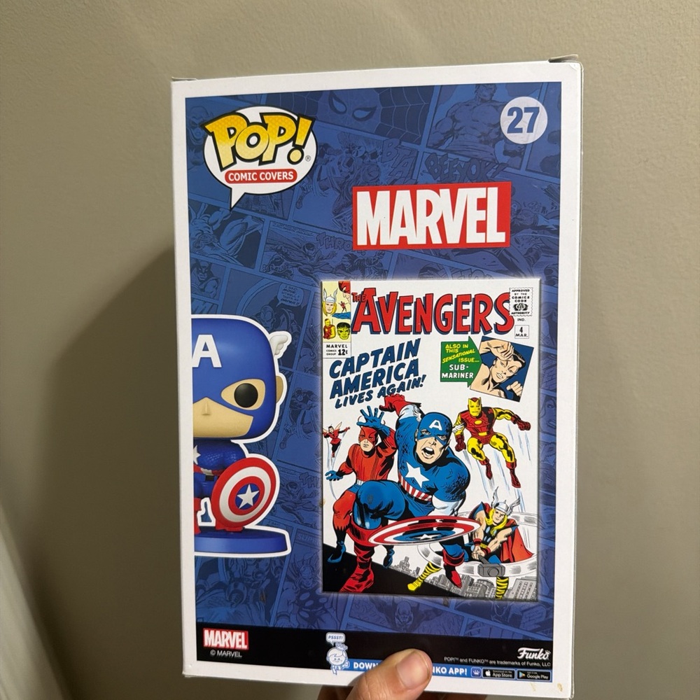 Marvel Captain America Pop Figure with Blue and White